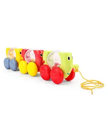 Funskool Giggles Stackin & Linkin Pull Along Caterpals Toy - Multicolour