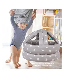 ORTIS Adjustable Cushioned Baby Safety Helmet Grey (Print May Vary)
