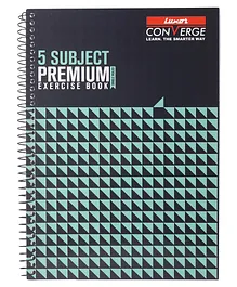 Luxor 5 Subject Spiral Premium Exercise Notebook Seamless Single Ruled - 250 Pages