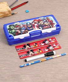 Marvel Avengers Pencil Box With Stationary Set - Blue