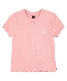 Levi's® Half Sleeves Meet And Greet Ribbed Tee - Pink