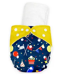 Bumtum Premium Cloth Diaper Party Print - Yellow