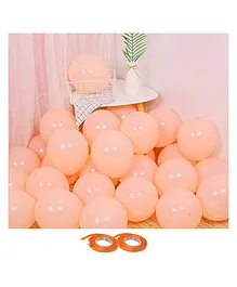 AMFIN Peach Pastel Colored Balloons for Birthday & Baby Shower Decoration - Pack of 50