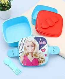 Barbie Lunch Box With Fork - Blue