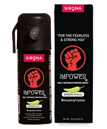 Impower Self Defence Green Chili Pepper Spray for Woman Safety - 55 ml