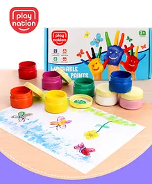 Play Nation Color O Splash Washable Finger Paints - Multicolor