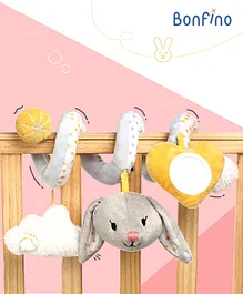 Bonfino Spiral Bunny Activity Toy - Grey
