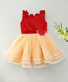M'Princess Design Party Dress - Peach & Red M'Princess Design Party Dress - Peach & Red