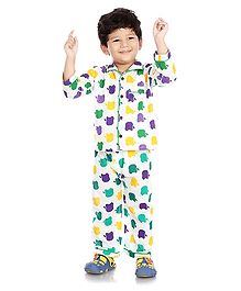 Little Pockets Store Apple Printed Night Suit - Multicolour Little Pockets Store Apple Printed Night Suit - Multicolour