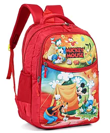 Mickey Mouse & Friends Kids School Bag Red - 18 Inches (Color May Vary)