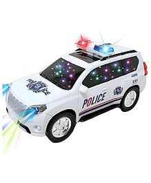 NEGOCIO Bump & Go Battery Operated  Police Car Toy With Siren and Lights for Kids ( Colour May Vary )