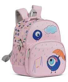 Vismiintrend  Evil Eye Cartoon Print School Bag Pink - 12 Inches