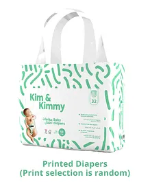 Kim & Kimmy New Born Tape Diapers with Wetness Indicator - 32 Pieces