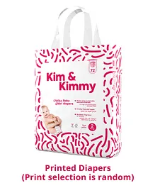 Kim & Kimmy Size 2 Tape Diapers with Wetness Indicator - 72 Pieces