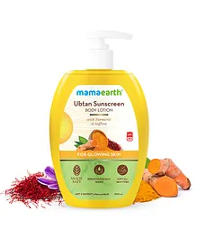 Mamaearth Ubtan Sunscreen Body Lotion SPF 30 with Turmeric & Saffron for Glowing Skin  300 ml