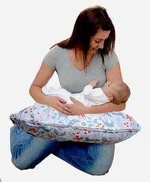 Elementary Multipurpose Bambi Baby Breastfeeding Pillow with Detachable Cotton Cover - Multicolor