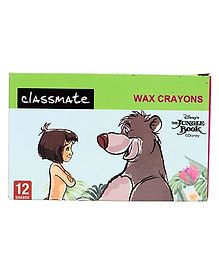 Classmate The Jungle Book Wax Crayons - Multicolor 12 Shades
