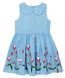Pinehill Peter Pan Collar Frock Floral Print - Blue Pinehill Peter Pan Collar Frock Floral Print - Blue