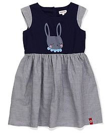 Pinehill Cap Sleeves Frock Cartoon Print - Navy Blue Pinehill Cap Sleeves Frock Cartoon Print - Navy Blue