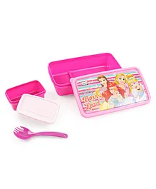 Disney Princess Press Lock Lunch Box With Spoon (Color & Print May Vary)