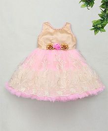 M'Princess Party Dress With Flower Applique - Pink M'Princess Party Dress With Flower Applique - Pink