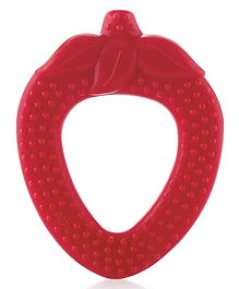 BeeBaby Strawberry Shape Soft Silicone Teether - Red