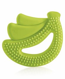 BeeBaby Banana Shape Soft Silicone Teether - Green