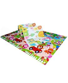 Planet of Toys Waterproof Portable Double Side Soft Reversible Non Toxic BPA Free Learning & Crawling Fordable Foam Baby Play Mat - Multicolor