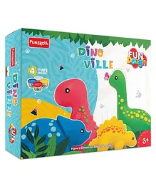 Funskool Fundough Playset Dino Ville - Multicolour