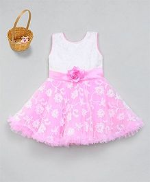 M'Princess Trendy Flower Design Party Dress - Pink M'Princess Trendy Flower Design Party Dress - Pink