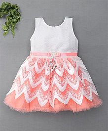 M'Princess Pretty Lace Design Party Dress - Peach M'Princess Pretty Lace Design Party Dress - Peach