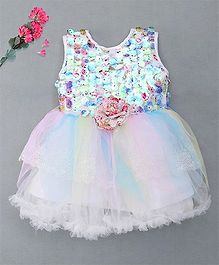 M'Princess Flower Design Party Dress - Multicolor M'Princess Flower Design Party Dress - Multicolor