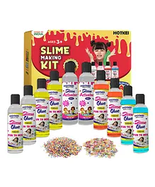 HOTKEI Make 40 Slimes Scented DIY Magic Toy Slimy Slime Activator Glue Gel Jelly Putty Making Kit 8 Slime Glue 2 Activator- Multicolor