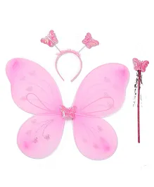 Babymoon Butterfly Fairy Angel Costumes Baby Wings Photography Props - Set of 3 Pink
