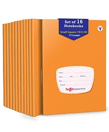 Target Publications Small Square Maths Notebooks Pack of 16 -  172 Pages Each