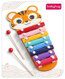 Babyhug Tiger Wooden Xylophone- Multicolor