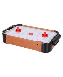 NEGOCIO Wooden Indoor Air Hockey Game Table Top Toy for Kids - Multi Colour