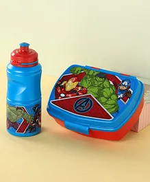Avengers Combo of Lunch Box & Water Bottle - Multicolour