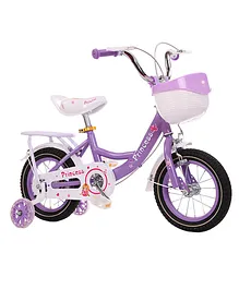 SYGA Princess Bicycles for Kids 3-6 Years Old 14-inch Children's Light Bicycle Magnesium Alloy (Puple)