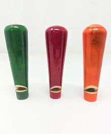 A&A Kreative Box Wooden Indian Whistles Set Of 3 (Available in Assorted Colours)