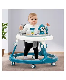 Baybee Drono Baby Walker for Kids Round Kids Walker with 4 Seat Height Adjustable | Activity Walker for Baby with Food Tray & Musical Toy Bar - Blue