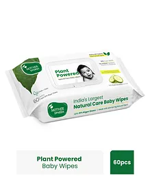 Mother Sparsh Baby Plant Powered Natural Baby Wipes With Cucumber Extract - 60 Pieces
