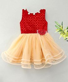 M’Princess Net Gathered Party Dress - Red M’Princess Net Gathered Party Dress - Red