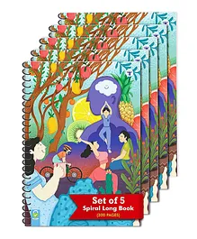 Target Publications A4 Size Spiral Notebook Set of 5 Books - 300 Pages Each