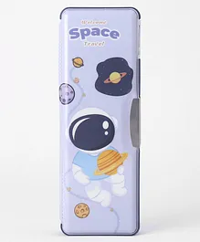 Space Theme Pencil Box with Sharpener-Blue