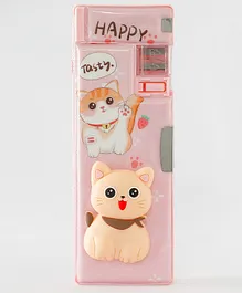 Pencil Case with Cat Theme - Pink