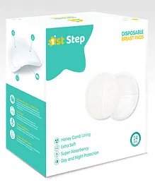 1st Step Honey Comb Lining Super Absorbant Disposable Breast Pads With Day And Night Protection- 24 Pads