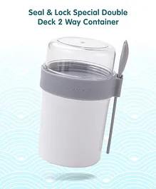 Seal & Lock Special Double Deck 2 Way Container - Grey & White
