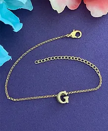 Digital Dress Room Letter G Name Rakhi Bracelet Designs Alphabet Gold Plated Customized Pendant Raksha Bandhan 10g