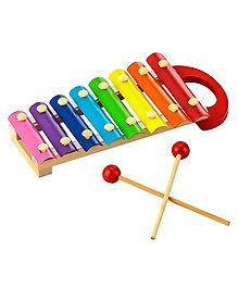 Smartcraft Wooden Xylophone Musical Toy for Children with 8 Note - Pack of 1 (Multi Color)